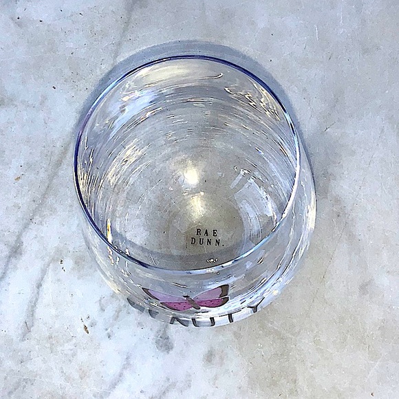 RAE DUN STEMLESS WINE & DINE GLASS 19.0Z BUTTERFLY PURPLE NEW - Picture 4 of 5